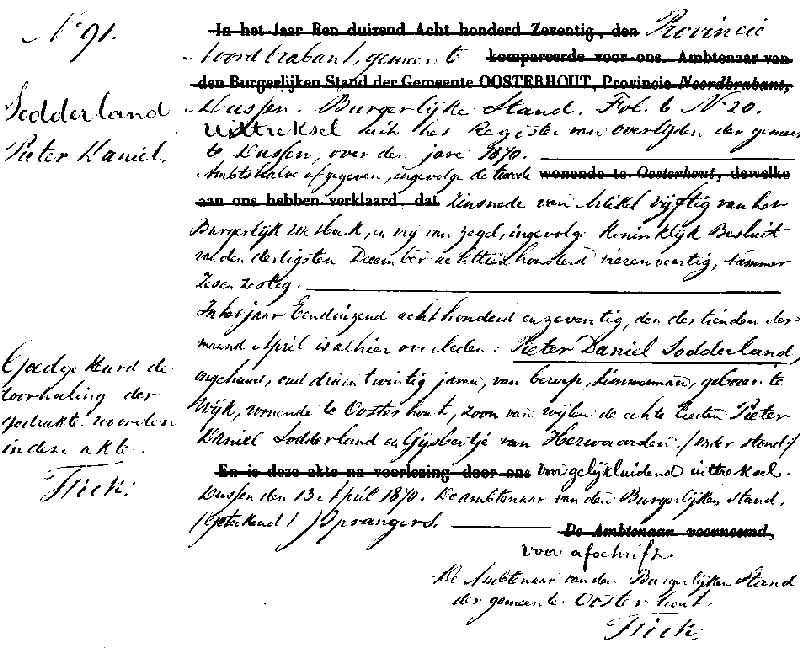 18700413 BSuit ovl akte 91 Pieter D zv PD Sodderland - G v Herwaardenn